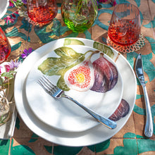 Load image into Gallery viewer, Vietri Fico Dinner Plate and salad plate on a set table
