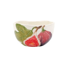 Load image into Gallery viewer, Vietri Fico Cereal Bowl side of bowl with painted figs
