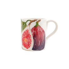 Load image into Gallery viewer, Vietri Fico Mug front of mug with painted fig design 
