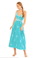 Gretchen Scott Designs Hand Embroidered Midi/Maxi Dress - Fiesta Time