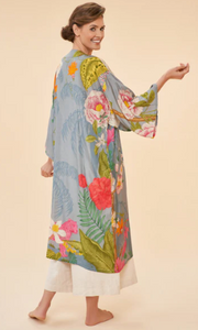Floral Jungle in Lavender Kimono Gown