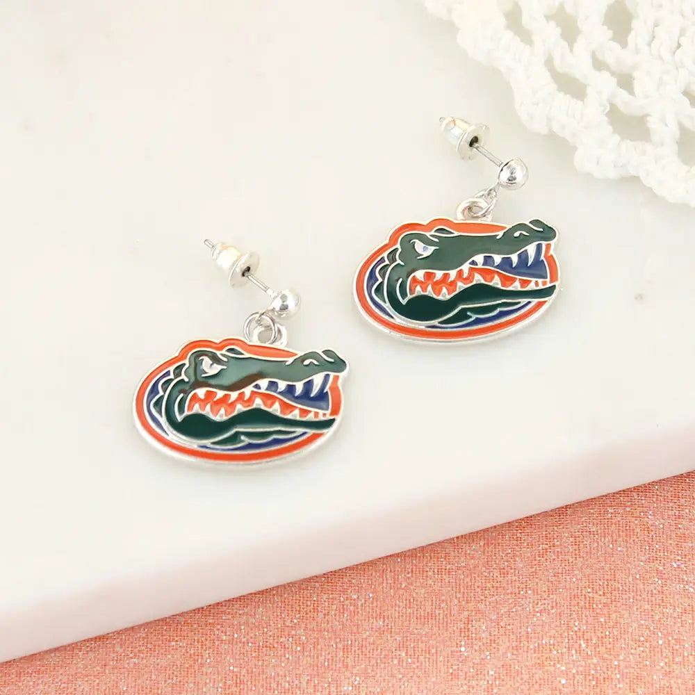 Florida Enamel Logo Earring