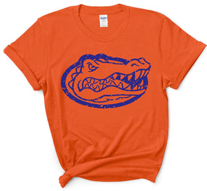 Florida Gator Mascot Tee - Orange & Blue