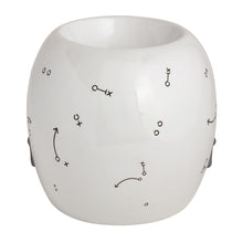 Load image into Gallery viewer, white bowl with black football play pattern
