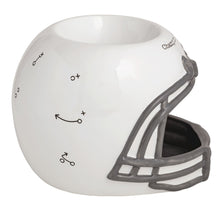 Load image into Gallery viewer, white bowl with black football play pattern
