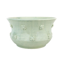 Load image into Gallery viewer, Vietri Giardino di Fiori Celadon Round Planter
