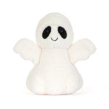 Load image into Gallery viewer, Jellycat Ghost Bob with black eyes and a smile
