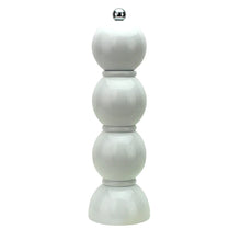 Load image into Gallery viewer, White Lacquer Bobbin Salt Or Pepper Mill Grinder
