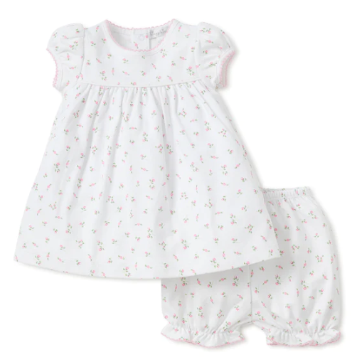 Garden Roses Print Dress w/ Diaper Cover