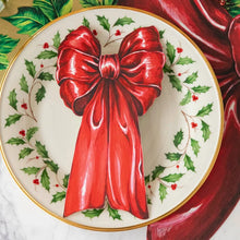 Load image into Gallery viewer, Hester &amp; Cook Bow Table Accent on a holiday plate
