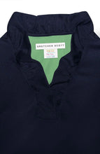 Load image into Gallery viewer, Gretchen Scott Designs Jersey Ruffneck Top 3/4 Sleeves - Navy - FINAL SALE
