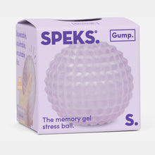 Load image into Gallery viewer, purple stress ball in branded packaging box
