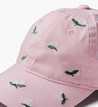 Load image into Gallery viewer, close up on the embroidered white flowers
