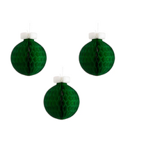 Load image into Gallery viewer, GREEN HONEYCOMB SMALL CLASSIC ORNAMENT S/3
