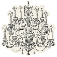 Hester & Cook Die-cut Chandelier Placemat - 12 sheets