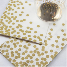 Load image into Gallery viewer, Hester &amp; Cook Gold Confetti Paper Napkins
