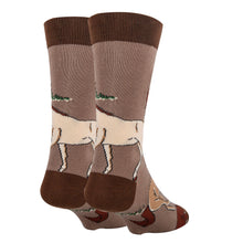 Load image into Gallery viewer, Horse Ride Crew Socks Mens socks showing heel
