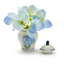 Load image into Gallery viewer, Hydrangea Ginger Jar with 20 Flower Shape Cocktail Picks
