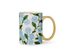 Load image into Gallery viewer, Rifle Paper Hydrangea Porcelain Mug
