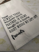 Load image into Gallery viewer, Friends Favorite Things White Tea Towel
