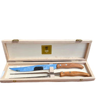 Load image into Gallery viewer, Claude Dozorme Berlingot Carving Set - Olive Wood - Set of 2
