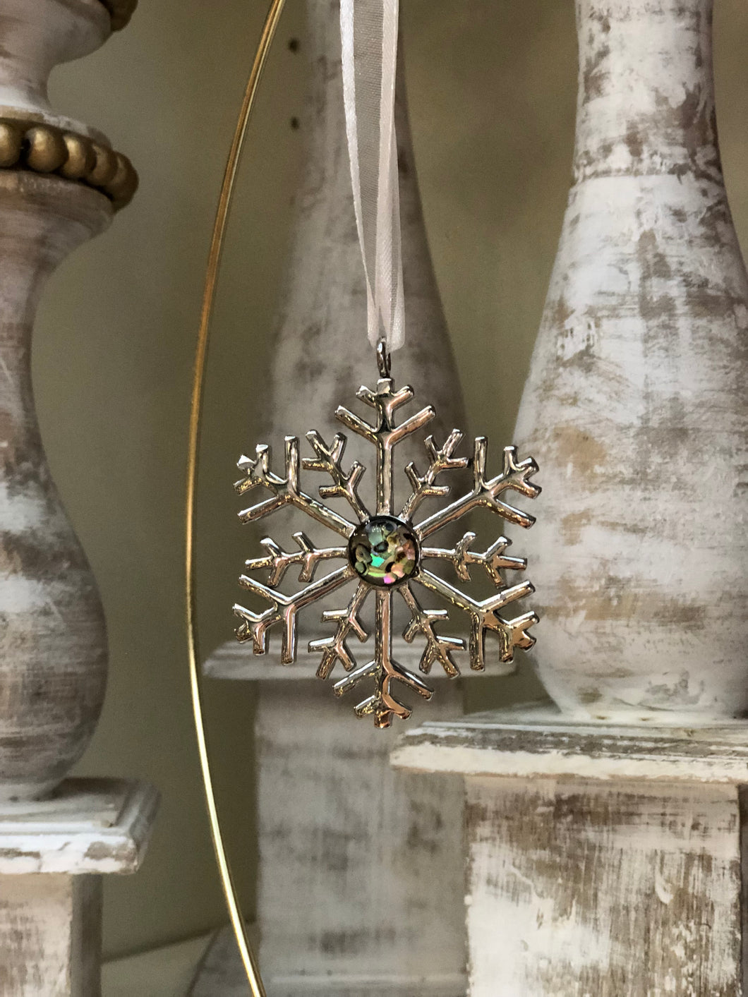 Dune Jewelry Snowflake Ornament with Abalone - Limited Edition 2023