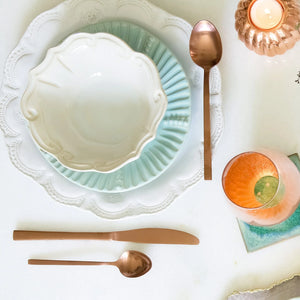 Vietri Incanto Stone Dinner Plate - White