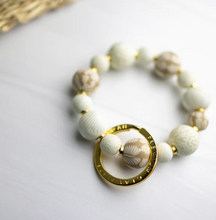 Load image into Gallery viewer, Ivory Palm Wrist - Small Bead Keychain

