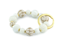 Load image into Gallery viewer, Ivory Palm Wrist - Small Bead Keychain
