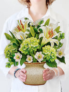 FreshCut Paper Ivory & Sage Pop-Up Greeting Card