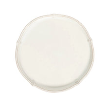 Load image into Gallery viewer, Petite Cake Stand - Whitewash view from above showing threading along rim
