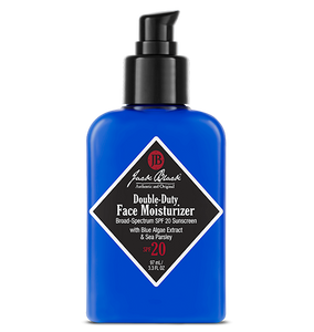 Black and blue bottle of Jack Black Double-Duty Face Moisturizer SPF 20