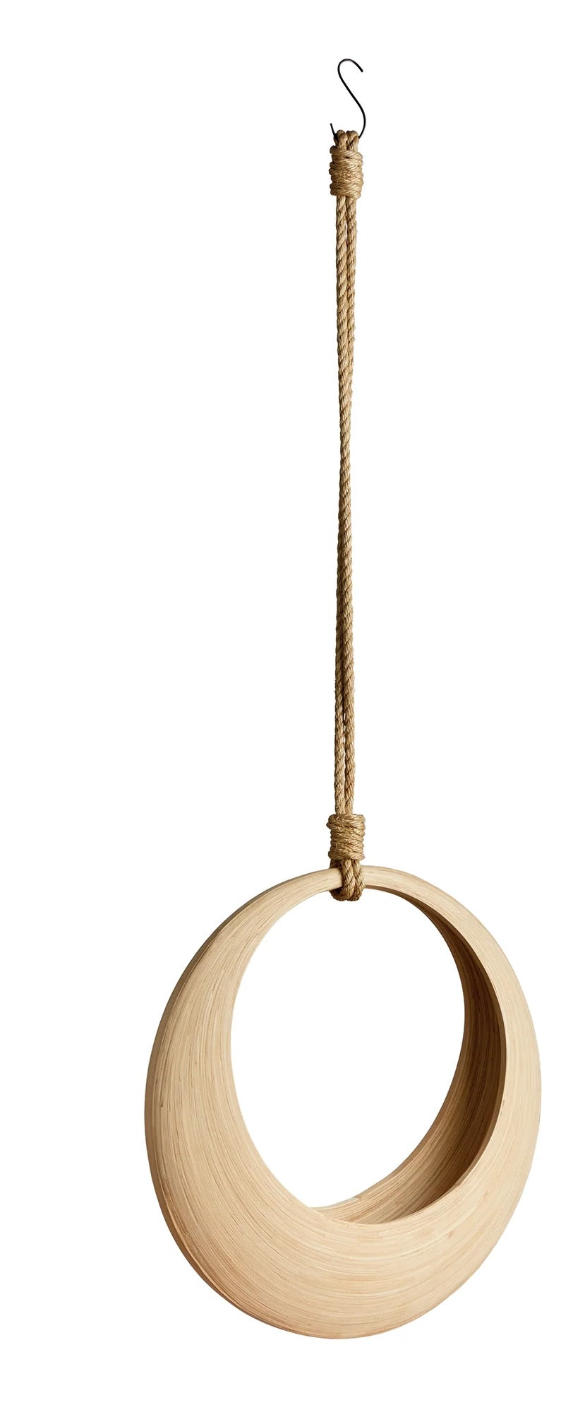 Bamboo Hanging basket on rope