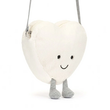 Load image into Gallery viewer, Jellycat Amuseables Cream Heart Bag
