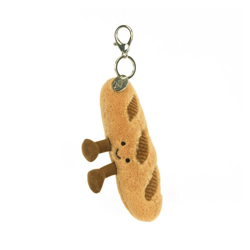 Jellycat Amuseables Baguette Bag Charm with metal hook