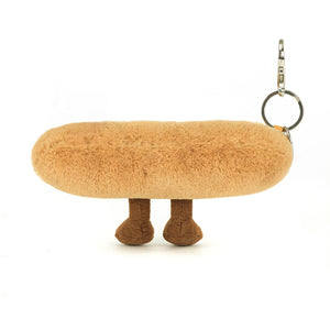 Back view of the Jellycat Amuseables Baguette Bag Charm