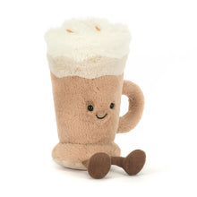 Load image into Gallery viewer, Jellycat Amuseables Latte showing smiling face and feet
