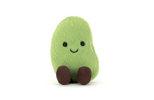 Load image into Gallery viewer, Plush avocado toy with a smiling face on a white background
