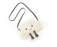 Load image into Gallery viewer, Plush bag with a face on a white background
