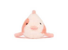 Load image into Gallery viewer, Plush toy resembling a white and pink creature on a white background
