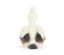 Load image into Gallery viewer, White plush toy with black spots on a white background
