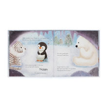 Load image into Gallery viewer, illustrations from Jellycat Peanut Penguin's Perfect Present Book
