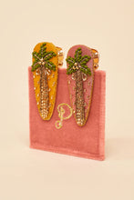 Load image into Gallery viewer, Jeweled Hair Clips (Set of 2) - Palm Trees
