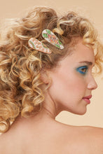 Load image into Gallery viewer, Jeweled Hair Clips - Sunny &amp; Check
