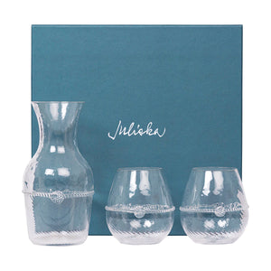 Juliska Graham Carafe and Stemless Red Wine Set/3pc