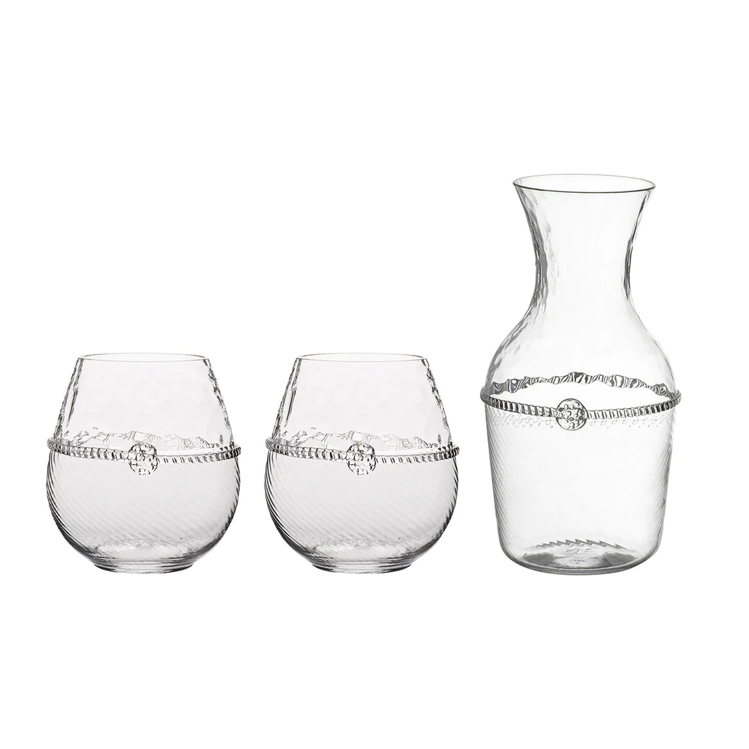Juliska Graham Carafe and Stemless Red Wine Set/3pc