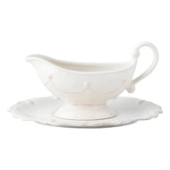 Juliska Berry and Thread Sauce Boat and Stand - Whitewash