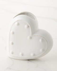 Juliska Berry and Thread 6" Heart Vase - Whitewash