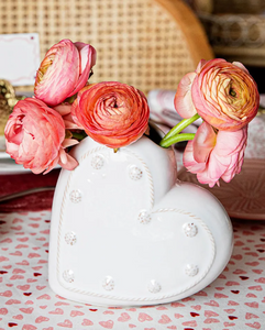 Juliska Berry and Thread 6" Heart Vase - Whitewash