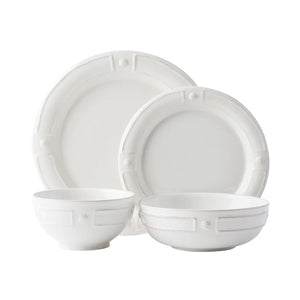 Juliska Berry & Thread French Panel 4pc Place Setting - Whitewash